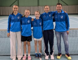 Die Tennismädchen der Hildegardis-Schule haben die Endrunde erreicht. (Foto: Michael Kirchhof/Stadt Hagen)