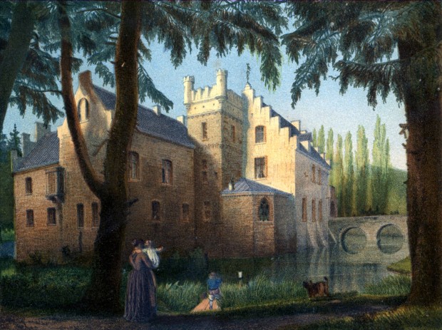 Haus Werdringen. Lithographie nach einer um 1856 erstellten Vorlage von Wilhelm Riefstahl (Stadtmuseum Hagen) Haus Werdringen. Lithographie nach einer um 1856 erstellten Vorlage von Wilhelm Riefstahl (Stadtmuseum Hagen)