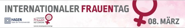 Banner zum Interntionalen Frauentag am 08. März