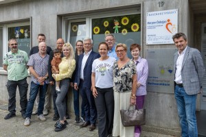 Alle Beteiligten freuen sich über die Wiedereröffnung der Großtagespflege