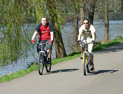 Erleben Sie auf Ihrer Radtour den Dreiklang von Fluss, Natur und Industriekultur. (Foto: Karsten-Thilo Raab/Stadt Hagen)