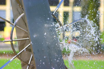 Hingucker im Volkspark: Der Brunnen 